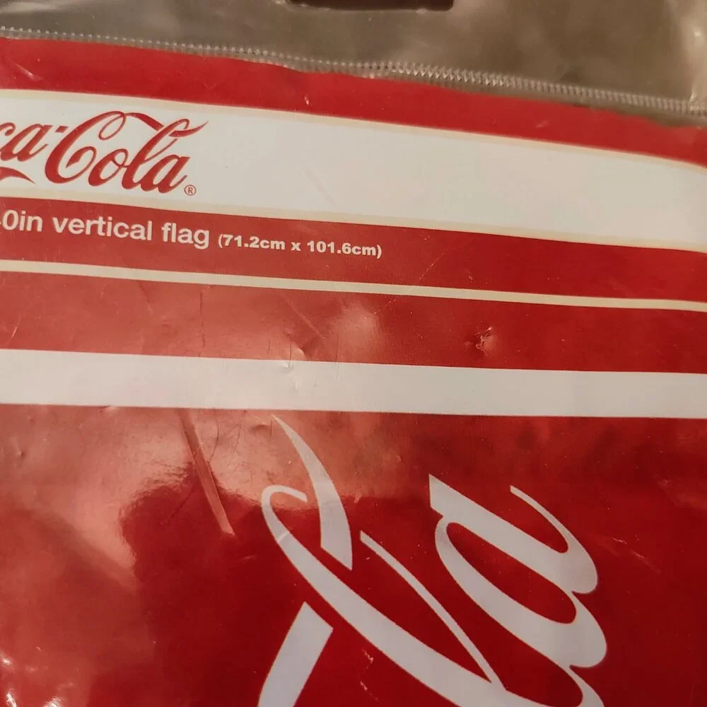 WinCraft 28in x 40in Vertical Coca-Cola Flag, New In Bag!